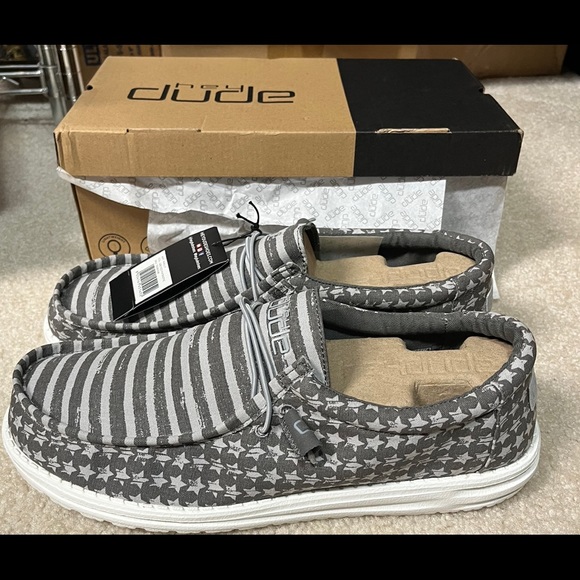 Hey Dude Shoes Wally Greyed Patriotic Sizes 8-15 available - Picture 1 of 1